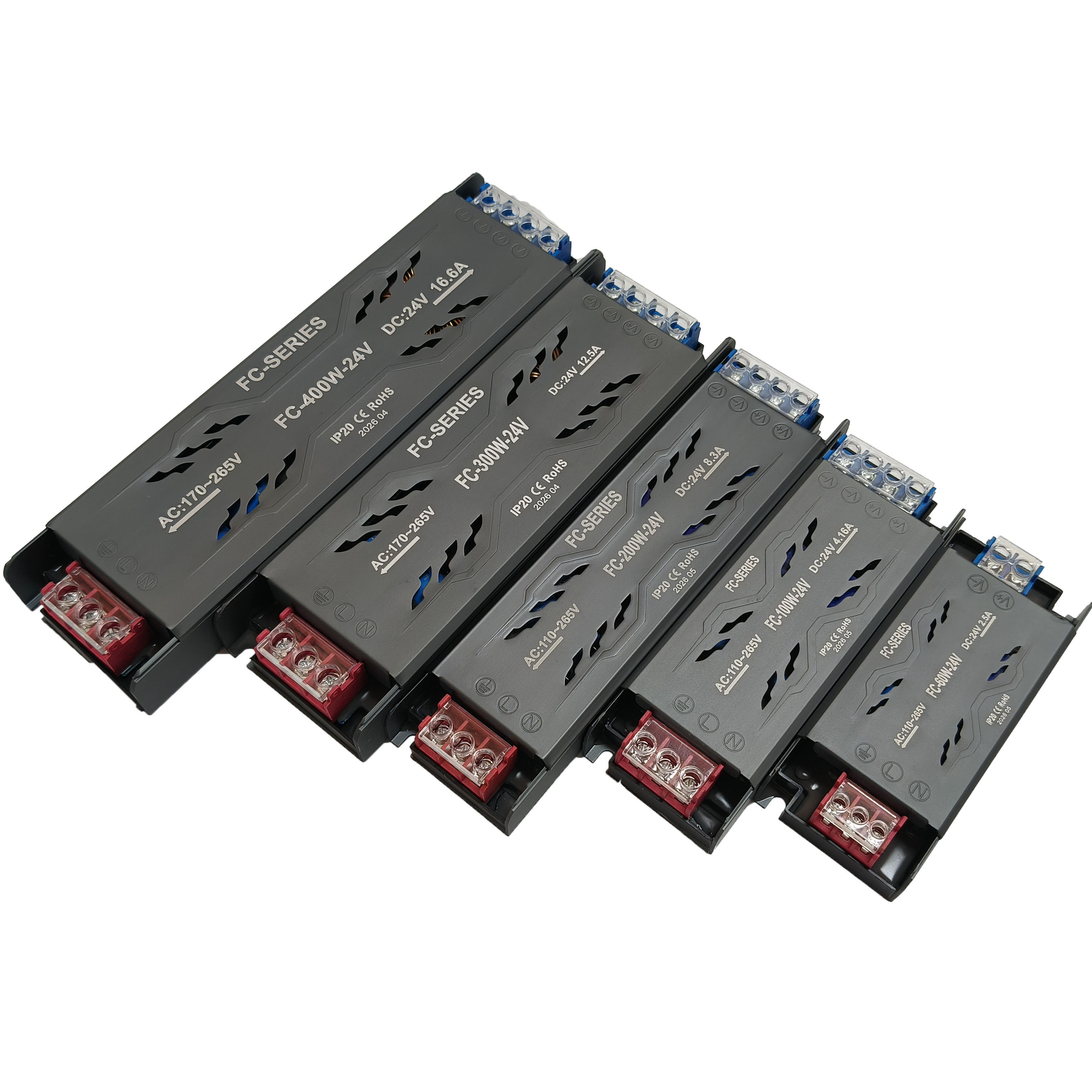 FC 24V 60W مصدر طاقة LED رفيع شبه محفوظ