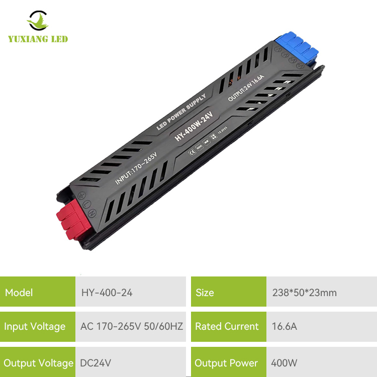 24V400W LED مزود طاقة خطي عالي الأداء مملوءة